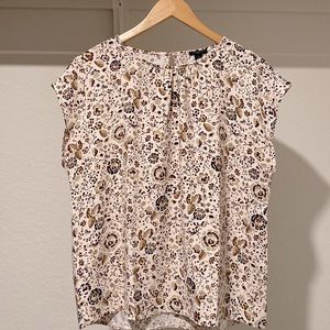 Floral Mock Neck Top, Ann Taylor